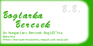 boglarka bercsek business card